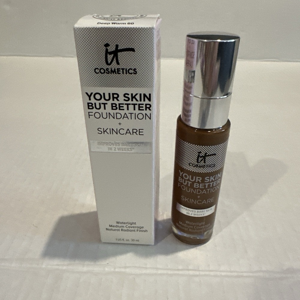 IT Cosmetics Your Skin But Better Foundation + Skincare Deep Warm 60 1 fl oz New